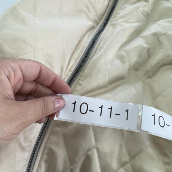 Ralph Lauren Vest Womens Medium Cream Grey Quilted Reversible Outdoors‎ Layers - Picture 9 of 9